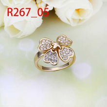 18K Gold Plated engagement ring four flower ring men joyas213 MP