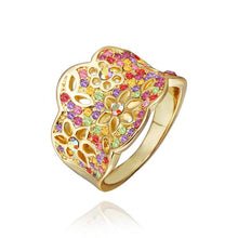 18k gold plated engagement ring Hollow out opal accessories263 MP