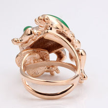 18K Gold Plating rings Green Frog anillos margarida21 MP