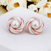 18K Gold Plated earings beads golden rose stud earrings ear cuff wedding 82 MP