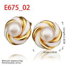 18K Gold Plated earings beads golden rose stud earrings ear cuff wedding 82 MP