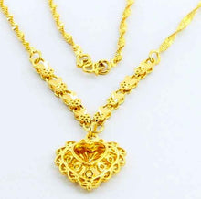 24k gold plated choker necklace heart exo collier femme joias265 MP