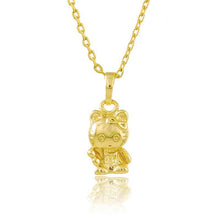 24k gold plated pendant necklace hello kitty collier Hand Madeball267 MP