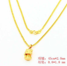 24k gold plated pendant necklace hello kitty collier Hand Madeball267 MP