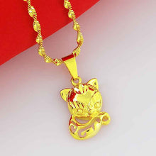 24k gold plated pendant necklace hello kitty collier Hand Madeball267 MP