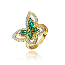 acessorios para mulher Engagement rings butterfly green aliancas bijoux femme215 MP