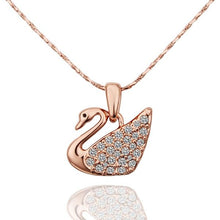 18K Gold Plating necklaces white swan colares bijoux 61 MP