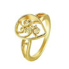 18K Gold Plated ring insets love anel Hand Madeball2 3 MP