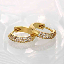 18k gold plated earrings glistem clip brincos de festa jewelry display SKGE 38 MP