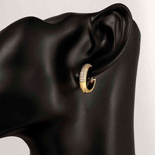 18k gold plated earrings glistem clip brincos de festa jewelry display SKGE 38 MP