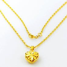 24k gold plated necklace love pierced colar joias YHDN 21 MP