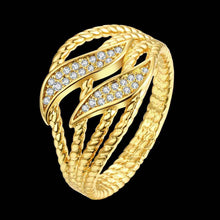 Austrian Crystal rings Inlaid crystal chaos bridge ring men bijoux femme MP