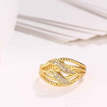Austrian Crystal rings Inlaid crystal chaos bridge ring men bijoux femme MP