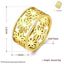 acessorios para mulher ring Hollow flowers rose golden silver 3 color prices in euros jewelry SKGR315 MP
