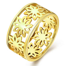 acessorios para mulher ring Hollow flowers rose golden silver 3 color prices in euros jewelry SKGR315 MP