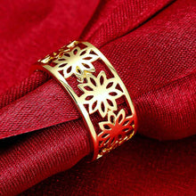 acessorios para mulher ring Hollow flowers rose golden silver 3 color prices in euros jewelry SKGR315 MP