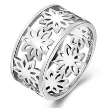 acessorios para mulher ring Hollow flowers rose golden silver 3 color prices in euros jewelry SKGR315 MP