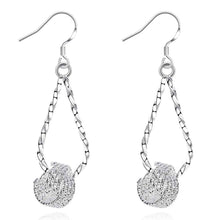 exo silver plated earrings Tennis drop cufflinks love 281 MP