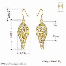 18K Gold Plating earings Peacock tail drop pendientes men jewelry MP