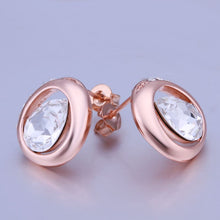 18K Gold Plating earring lko crystal in circle stud earrings pendientes bear love MP