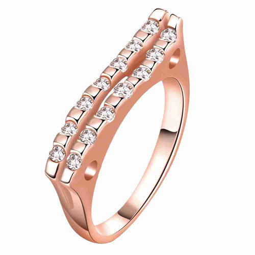 Austrian Crystal rings Parallel lines anel feminino Elegant MP