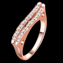 Austrian Crystal rings Parallel lines anel feminino Elegant MP