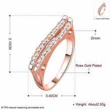 Austrian Crystal rings Parallel lines anel feminino Elegant MP