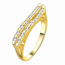 Austrian Crystal rings Parallel lines anel feminino Elegant MP