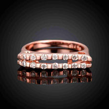 Austrian Crystal rings Parallel lines anel feminino Elegant MP