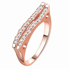 Austrian Crystal rings Parallel lines anel feminino Elegant MP