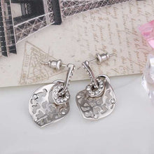 18K GP gold plated jewelry earring nickel free copper rhinestone crystal earrings SMTPE484 MP