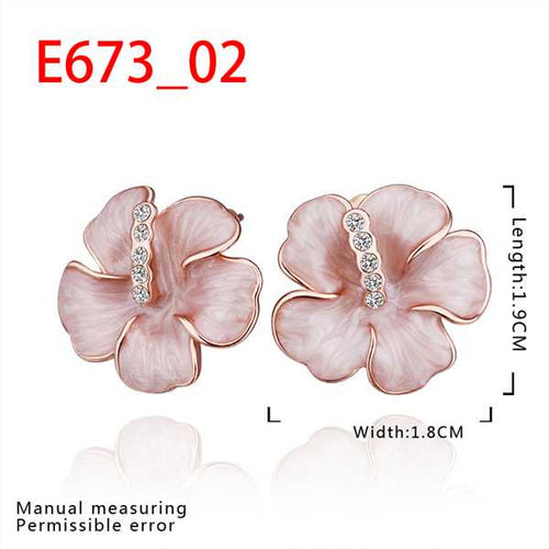 18K GP gold plated jewelry earring nickel free copper rhinestone crystal earrings SMTPE673 MP