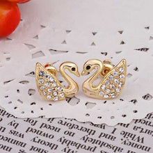 18K GP gold plated jewelry earring nickel free copper rhinestone crystal earrings SMTPE481 MP