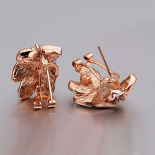 18K GP gold plated jewelry earring nickel free copper rhinestone crystal earrings SMTPE472 MP