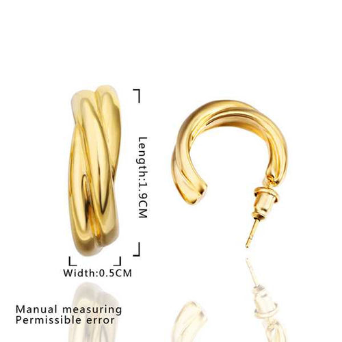 18K GP gold plated jewelry earring nickel free copper rhinestone crystal earrings SMTPE461 MP