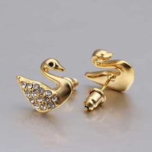 18K GP gold plated jewelry earring nickel free copper rhinestone crystal earrings SMTPE481 MP