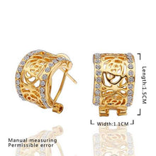 18K GP gold plated jewelry earring nickel free copper rhinestone crystal earrings SMTPE49 MP