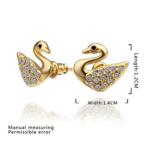 18K GP gold plated jewelry earring nickel free copper rhinestone crystal earrings SMTPE481 MP