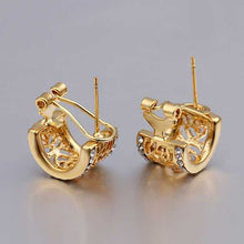 18K GP gold plated jewelry earring nickel free copper rhinestone crystal earrings SMTPE49 MP