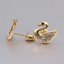 18K GP gold plated jewelry earring nickel free copper rhinestone crystal earrings SMTPE481 MP