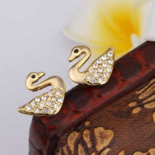 18K GP gold plated jewelry earring nickel free copper rhinestone crystal earrings SMTPE481 MP