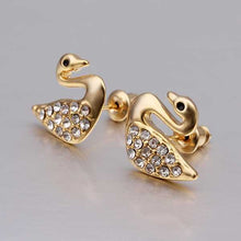 18K GP gold plated jewelry earring nickel free copper rhinestone crystal earrings SMTPE481 MP