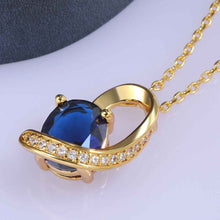 18K GP Zircon party sapphire jewelry chunky necklace collares pendantsSKGN 5 MP