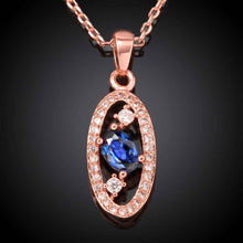 18K GP Zircon rock sapphire jewelry chunky necklace collares pendantsSKGN 52 MP