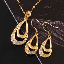 18K Gold Plating jewelry sets two crystal earringsnecklace Factory SMTPS398 MP