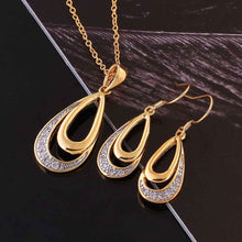 18K Gold Plating jewelry sets two crystal earringsnecklace Factory SMTPS398 MP