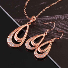 18K Gold Plating jewelry sets two crystal earringsnecklace Factory SMTPS398 MP