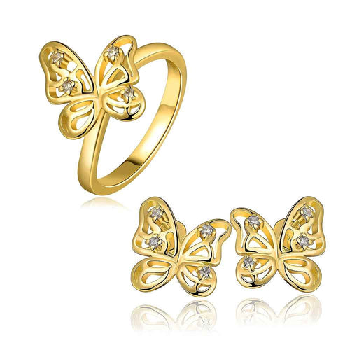 Austrian Crystal jewelry sets butterfly earringsring jewelry SMTPS422 MP
