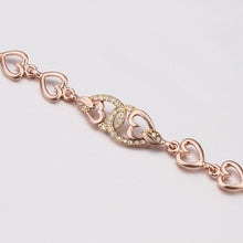 18K Gold Plated Bracelet Rose Gold Nickle-Free Tin Alloy Rhinestone Crystal Jewerly Bracelet SMTPB 36 MP