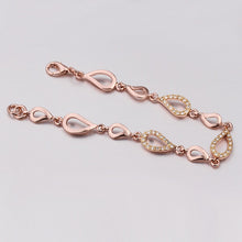 18K Gold Plated Bracelet Rose Gold Nickle-Free Tin Alloy Rhinestone Crystal Jewerly Bracelet SMTPB 42 MP